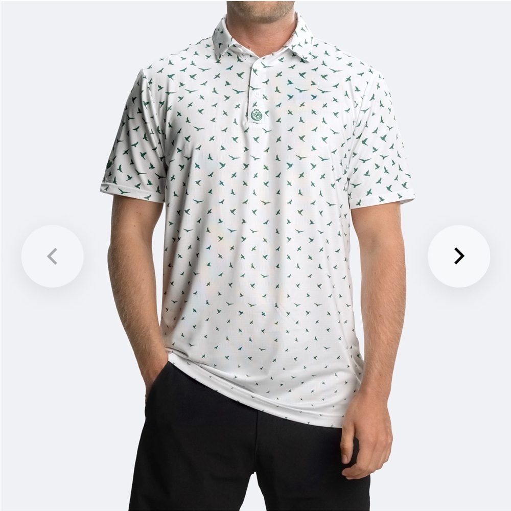 Birdies bird Men's Polo golf Shirt xl